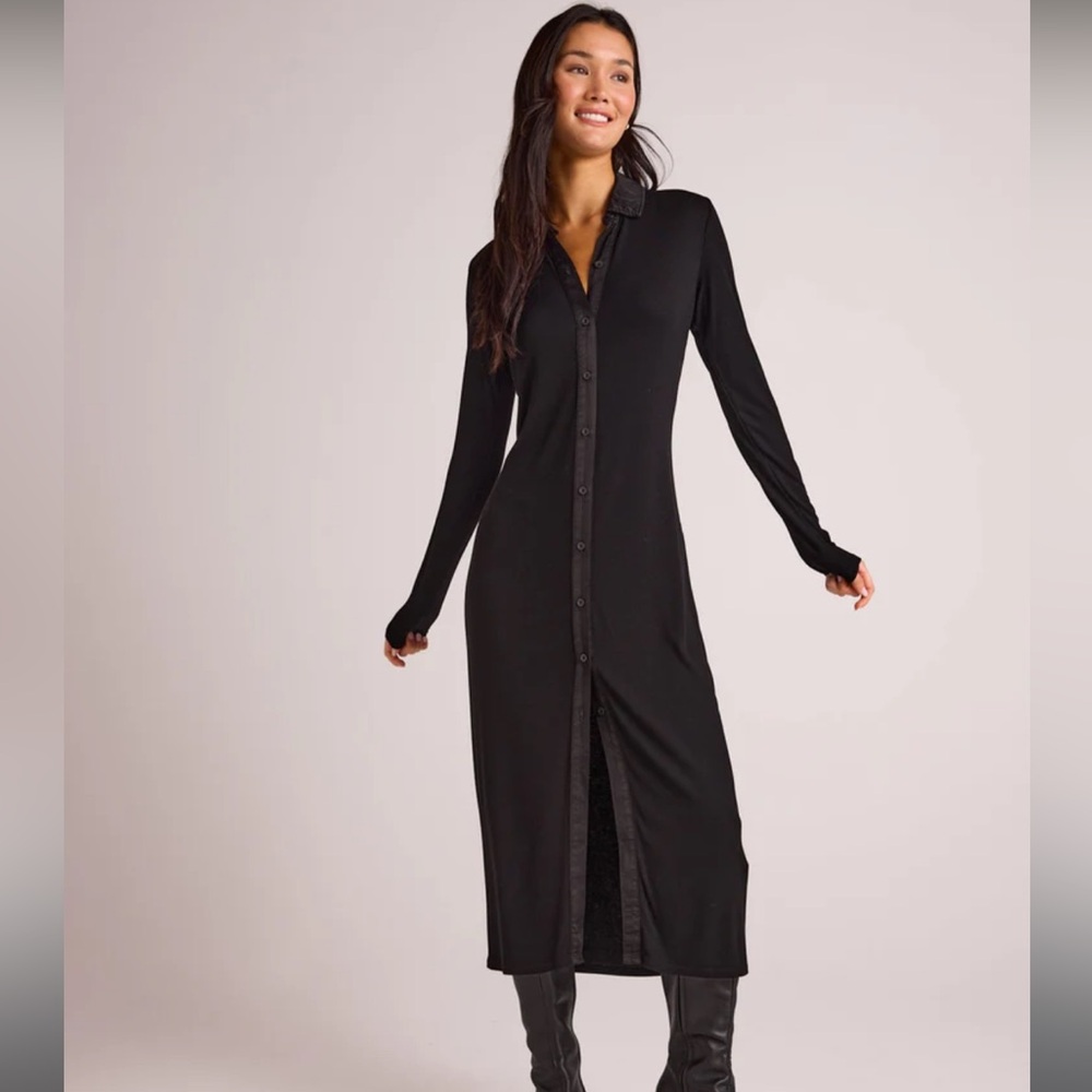 Bella Dahl Rib Button Down Shirt Dress